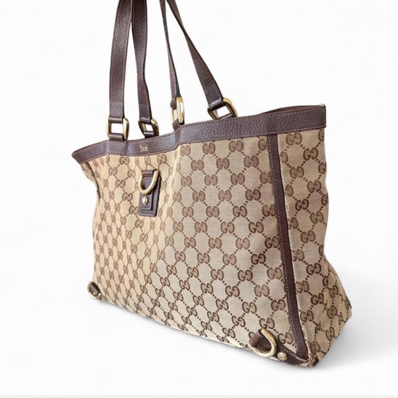 Gucci Brown Monogram Tote Bag with COA - Picture 4 of 17